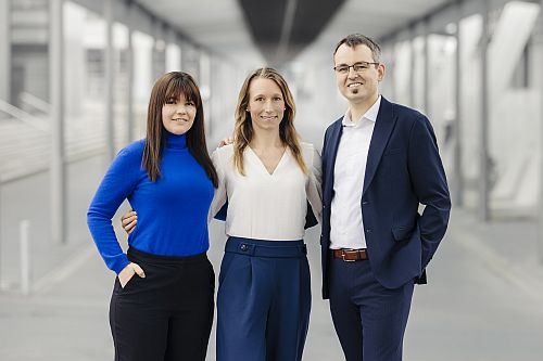 Das Start-up-Team (von links nach rechts): Ardita Krasniqi, Katharina Aper und Sascha Brinkmann. Bildquelle: Kevin Münkel